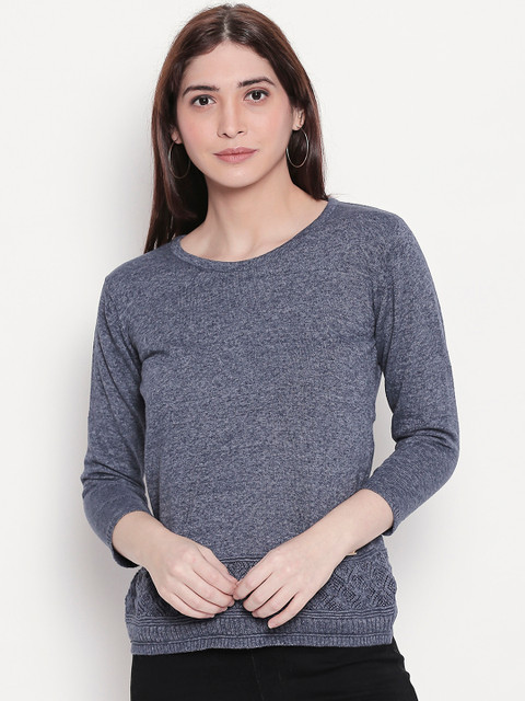 

Manola Women Grey Self Design Top