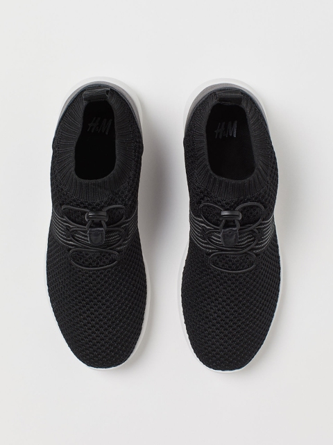 

H&M Boys Black Woven Design Fully-Fashioned Trainers