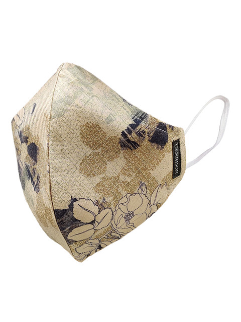 

DENNISON Men Beige Floral Printed Water & Stain Repellent 2-Ply Cloth Mask