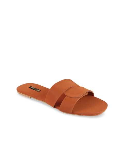 

Shoetopia Women Tan Brown Solid Open Toe Flats