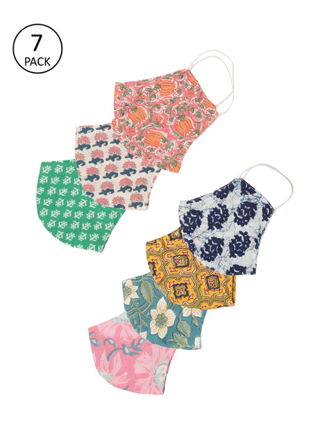 

GNIST Unisex 7Pcs 2 Ply Printed Protective Outdoor Face Masks, Multi