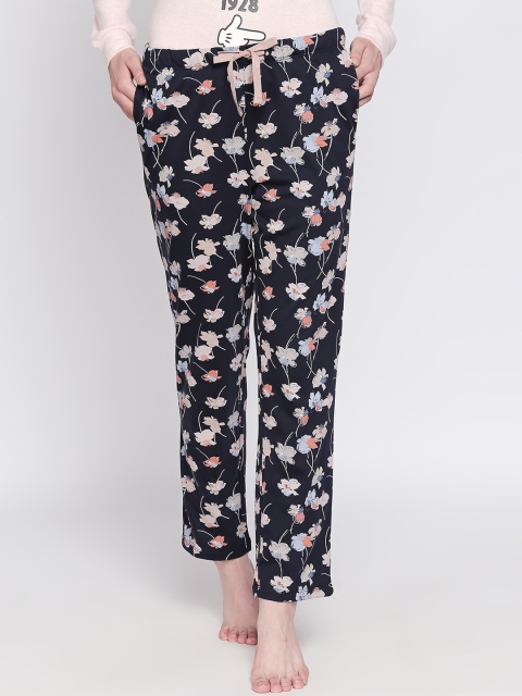 

Dreamz by Pantaloons Women Navy Blue And Pink Floral Printed Pyjamas