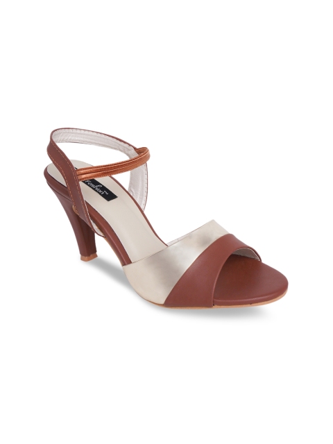 

Funku Fashion Women Brown & Silver-Toned Colourblocked Sandals