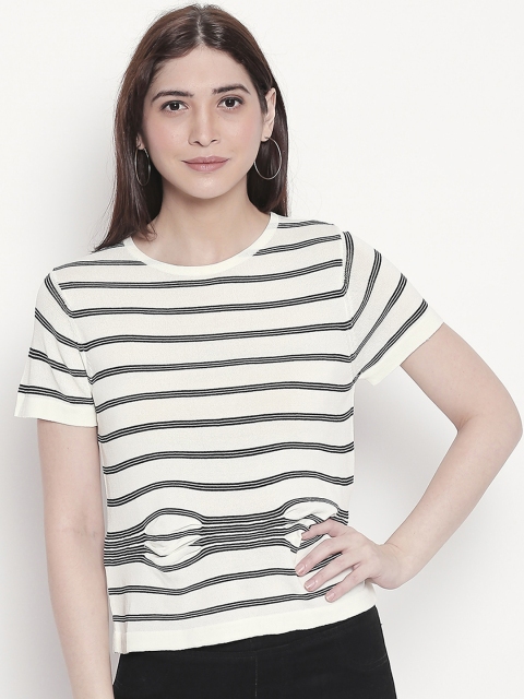 

Manola Women White & Black Striped Top