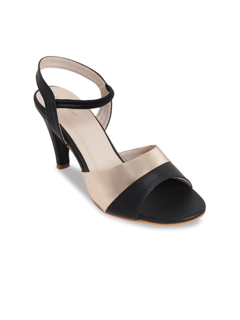 

Funku Fashion Women Black & Beige Colourblocked Slim Heels