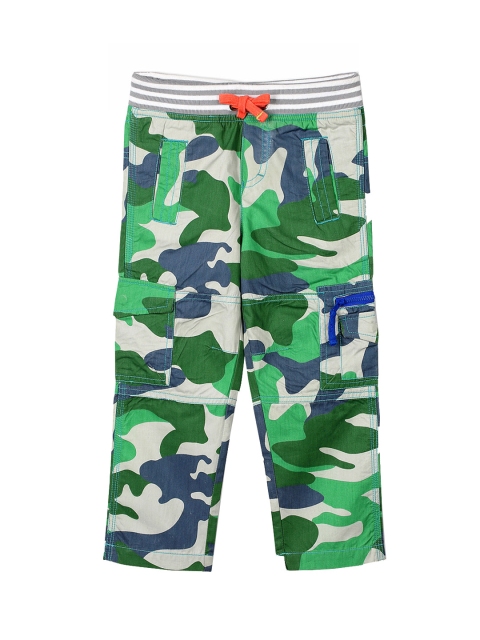 

Cherry Crumble Boys Green & Grey Regular Fit Camouflage Cargos