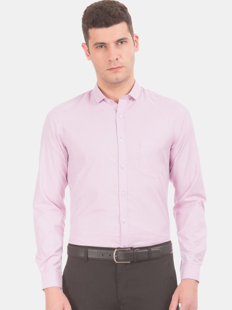 

Excalibur Men Pink Slim Fit Solid Formal Shirt