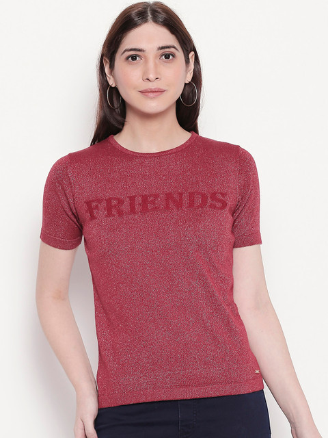 

Manola Women Maroon Printed Top