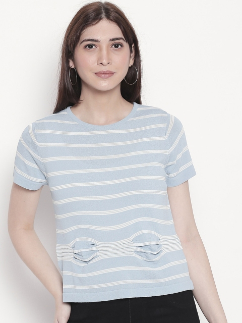 

Manola Women Blue Striped Top