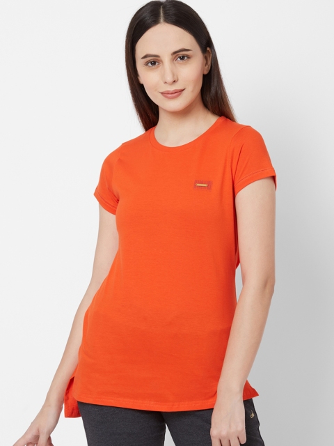 

Sweet Dreams Women Orange Solid Round Neck Lounge T-shirt