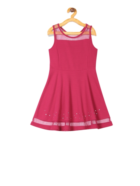 

The Childrens Place Girls Red Solid A-Line Dress
