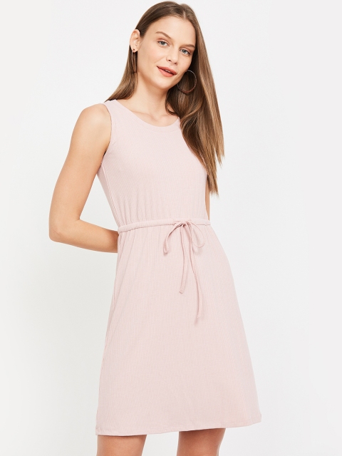 

Bossini Women Mauve Solid Sheath Dress