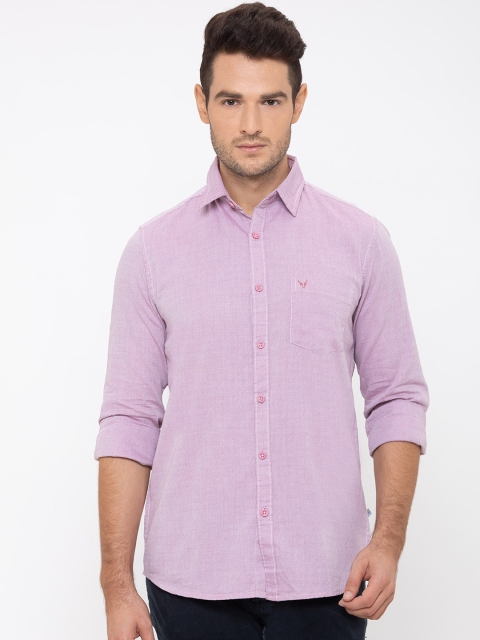 

Globus Men Pink Regular Fit Solid Casual Shirt