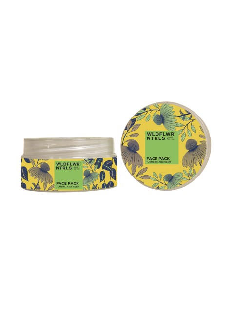 

Wildflower Naturals Unisex Pack Of 2 Turmeric and Neem Face Pack, Mustard