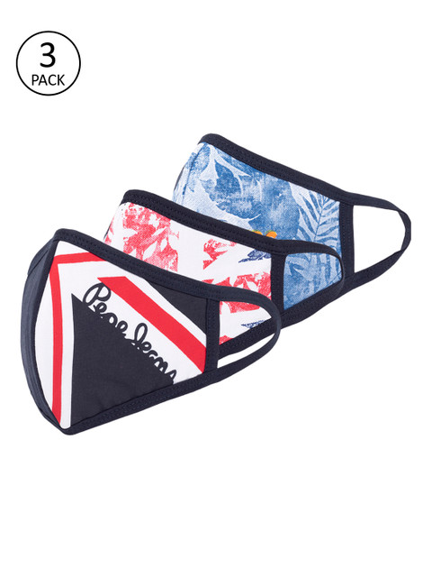 

Pepe Jeans Boys 3Pcs 3 Ply Protective Outdoor Face Masks, Navy blue
