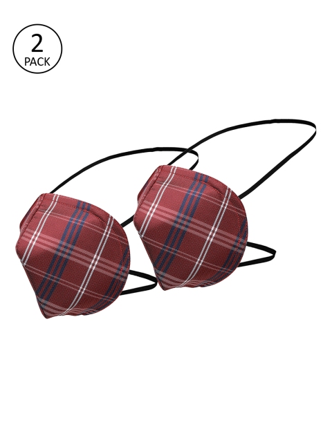 

Alvaro Castagnino Unisex Pack of 2 Pcs Maroon Reusable 3-Ply Protective Outdoor Masks