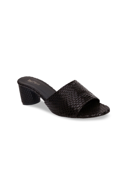 

Tao Paris Women Black Textured Sandals
