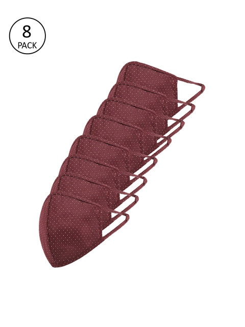 

Richlook Men Burgundy 8 Pcs 2-Ply Printed Cotton Reusable Outdoor Masks