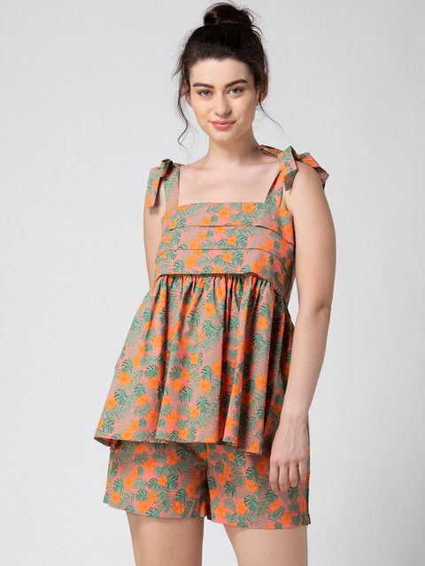 

ADORENITE Women Multicoloured Printed Night suit, Multi