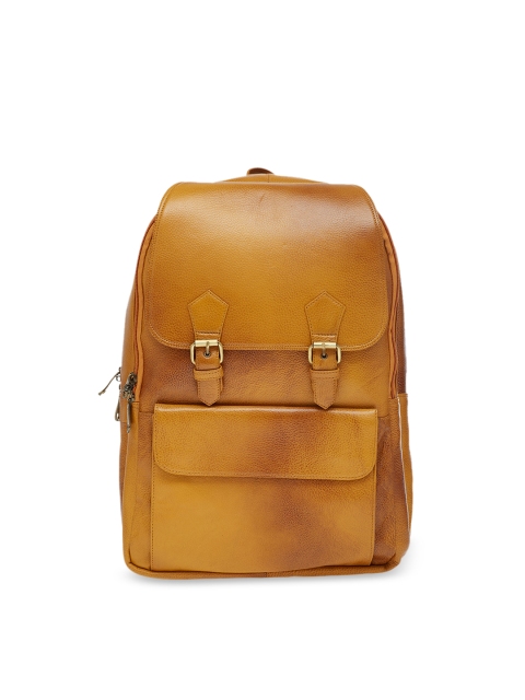 

Leather World Unisex Tan Solid Backpack