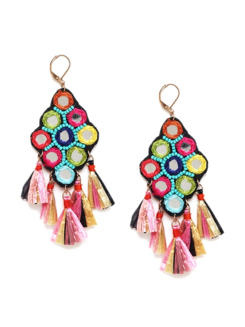 

Chumbak Multicoloured Contemporary Drop Earrings, Multi