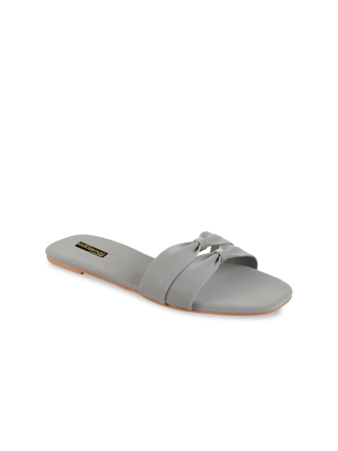 

Shoetopia Women Grey Solid Open Toe Flats