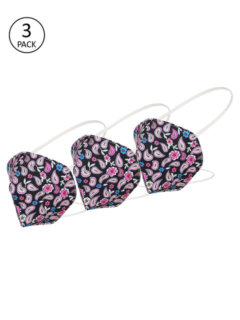 

Alvaro Castagnino Unisex 3 Pcs Printed 3-Ply Reusable Outdoor Fabric Masks, Black