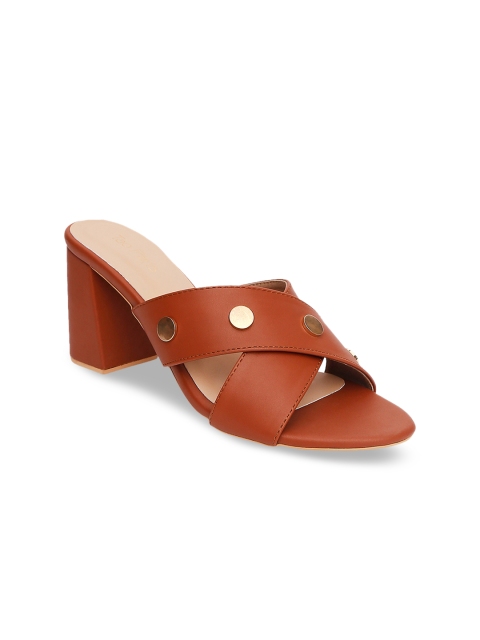 

Tao Paris Women Tan Embellished Block Heels