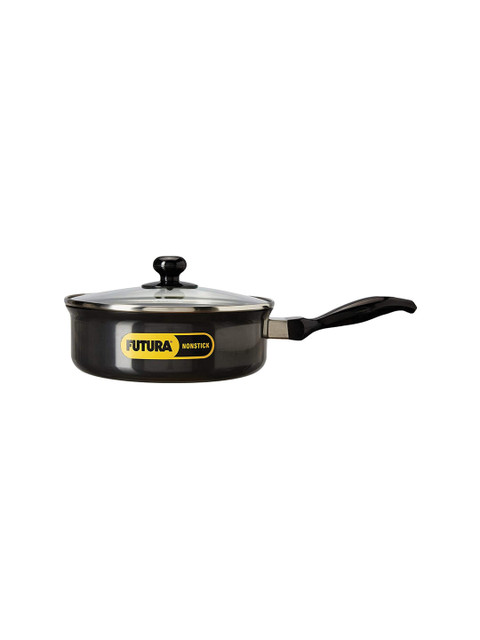 

Hawkins Black Hard Anodised NonStick 3.25 mm Curry Pan With Glass Lid
