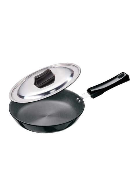 

Hawkins Black Solid Hard Anodised 4.06 mm Frying Pan with Stainless Steel Lid