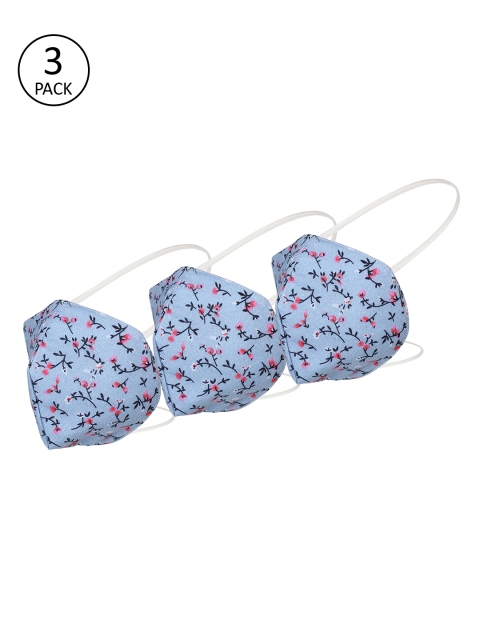

Alvaro Castagnino Unisex 3 Pcs 3-Ply Reusable Cloth Masks, Blue