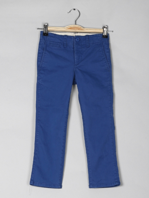

GAP Boys Blue Solid Regular Fit Trousers
