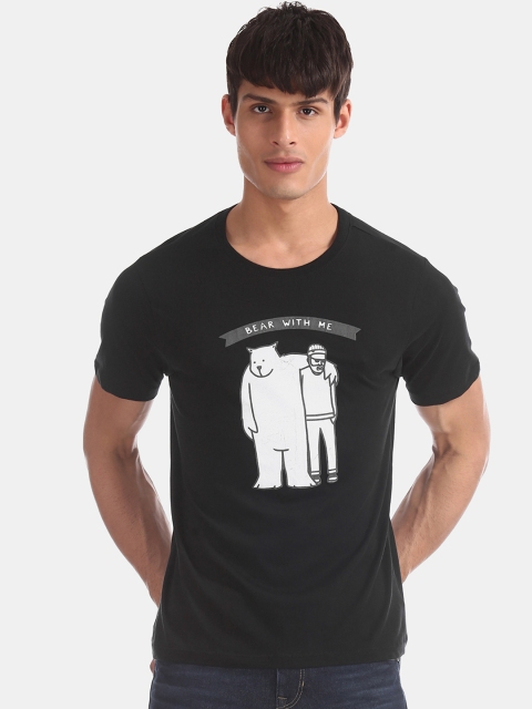 

Colt Men Black Printed Round Neck T-shirt