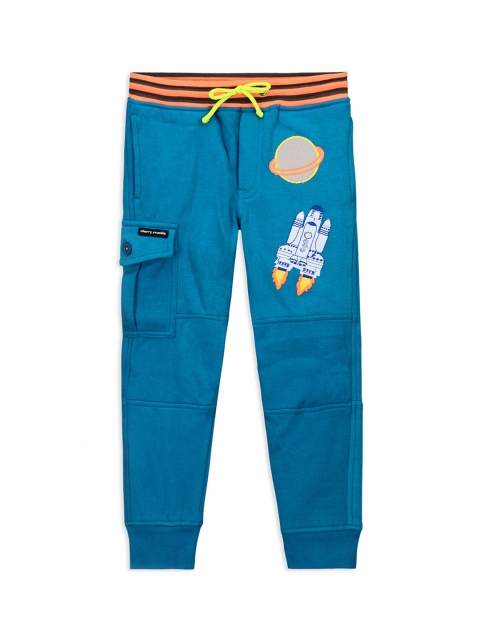 

Cherry Crumble Kids Blue Regular Fit Applique Joggers