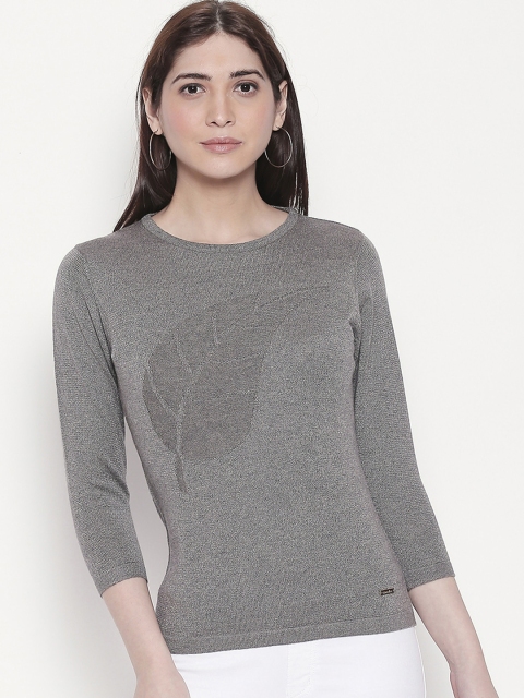

Manola Women Grey Self Design Top