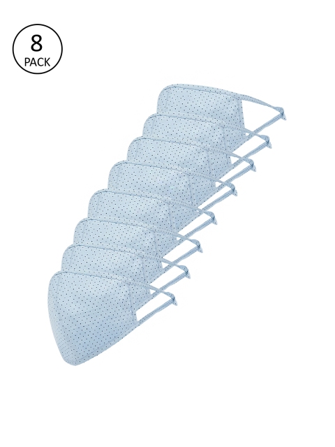 

Richlook Adults Pack of 8 Blue Printed 2 Ply Reusable Masks