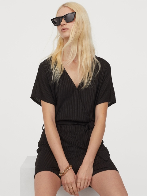

H&M Women Black Solid Basic Jumpsuit