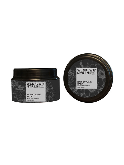 

Wildflower Naturals Men Set Of 2 Hair Styling Balm With Eucalyptus & Sage, Black