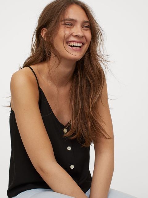 

H&M Black V-Neck Top