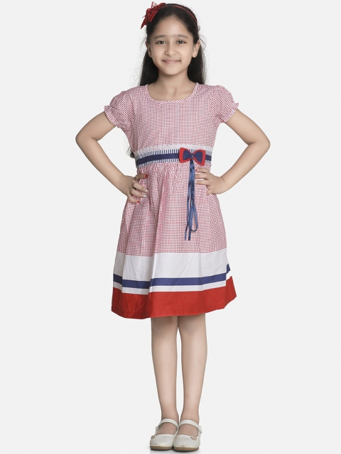 

AWW HUNNIE Girls Red Printed A-Line Dress