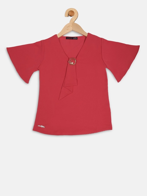

Ziama Girls Red Solid Top