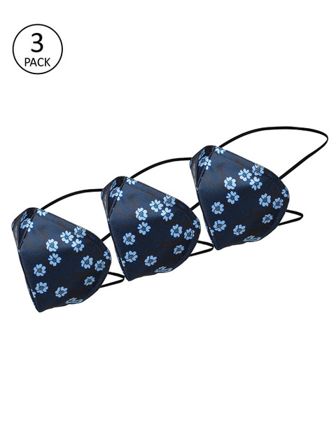 

Alvaro Castagnino Unisex Pack of 3 Pcs Blue Reusable 3-Ply Protective OutdoorMasks