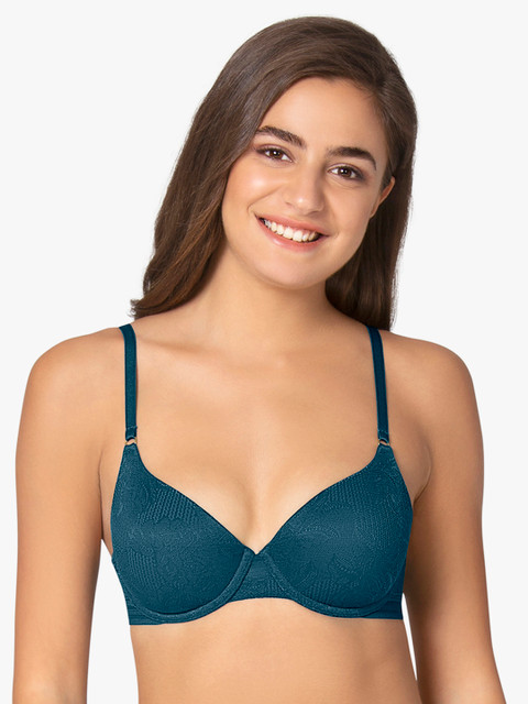 

Amante Teal Solid Underwired Lightly Padded T-shirt Bra BRA70401