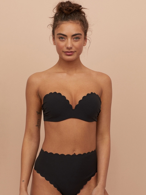 

H&M Women Black Super Push-Up Bikini Top 0713199006