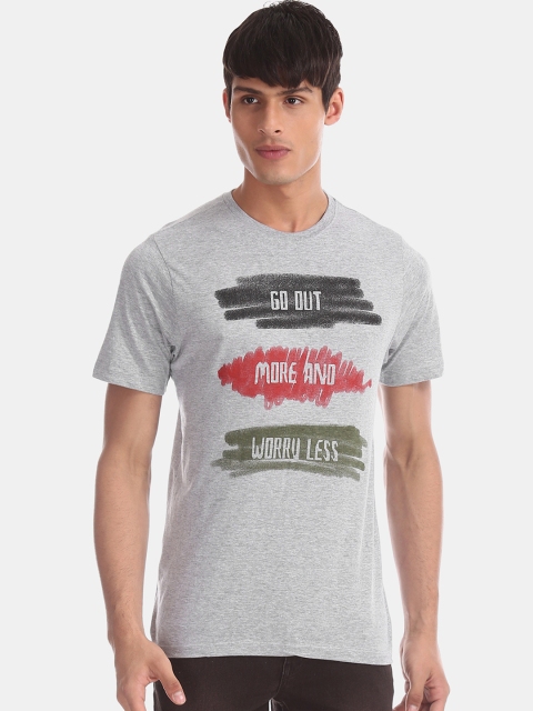 

Colt Men Grey Printed Round Neck T-shirt