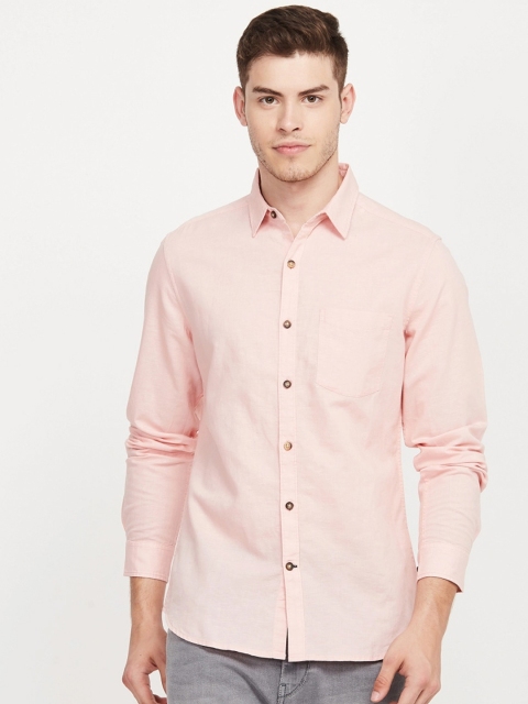 

Fame Forever by Lifestyle Men Peach Slim Fit Solid Casual Shirt