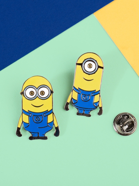 

Bigsmall Unisex Set Of 2 Yellow & Blue Kevin & Stuart Minions Lapel Pin