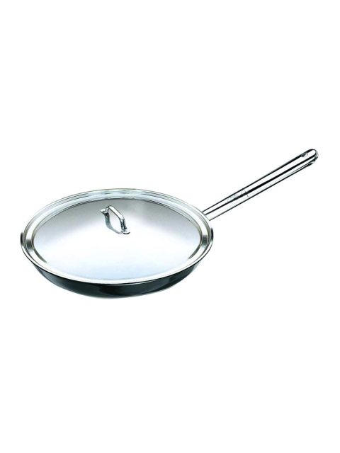 

Hawkins Black Hard Anodised 4.06 mm Frying Pan With Stainless Steel Lid & Handle