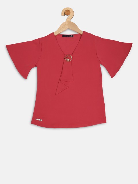 

Ziama Girls Red Solid Top