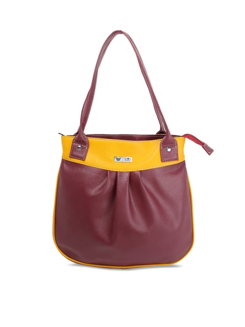 

Beau Design Brown & Yellow Colourblocked Shoulder Bag